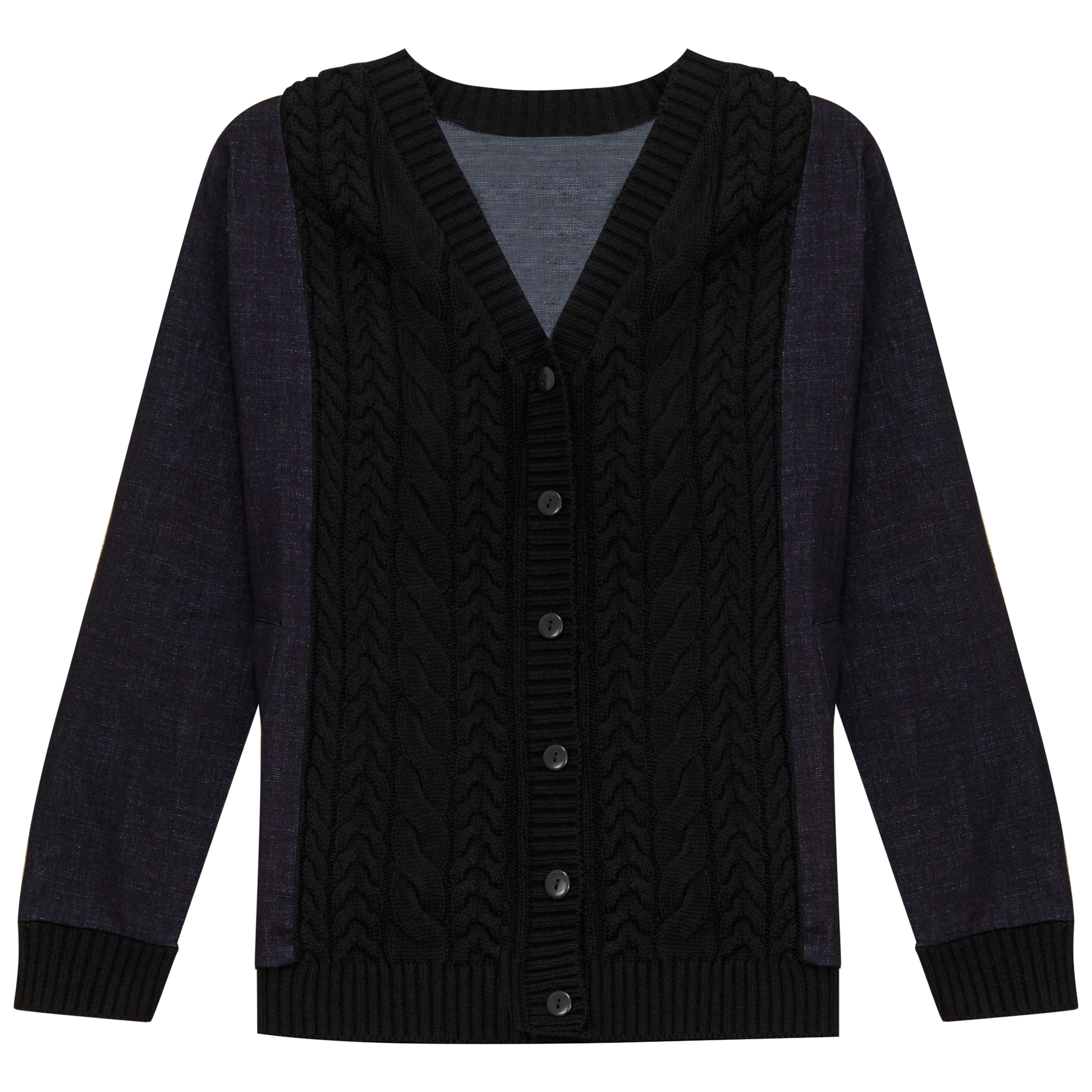 Denim Knit Cardigan Dark Denim