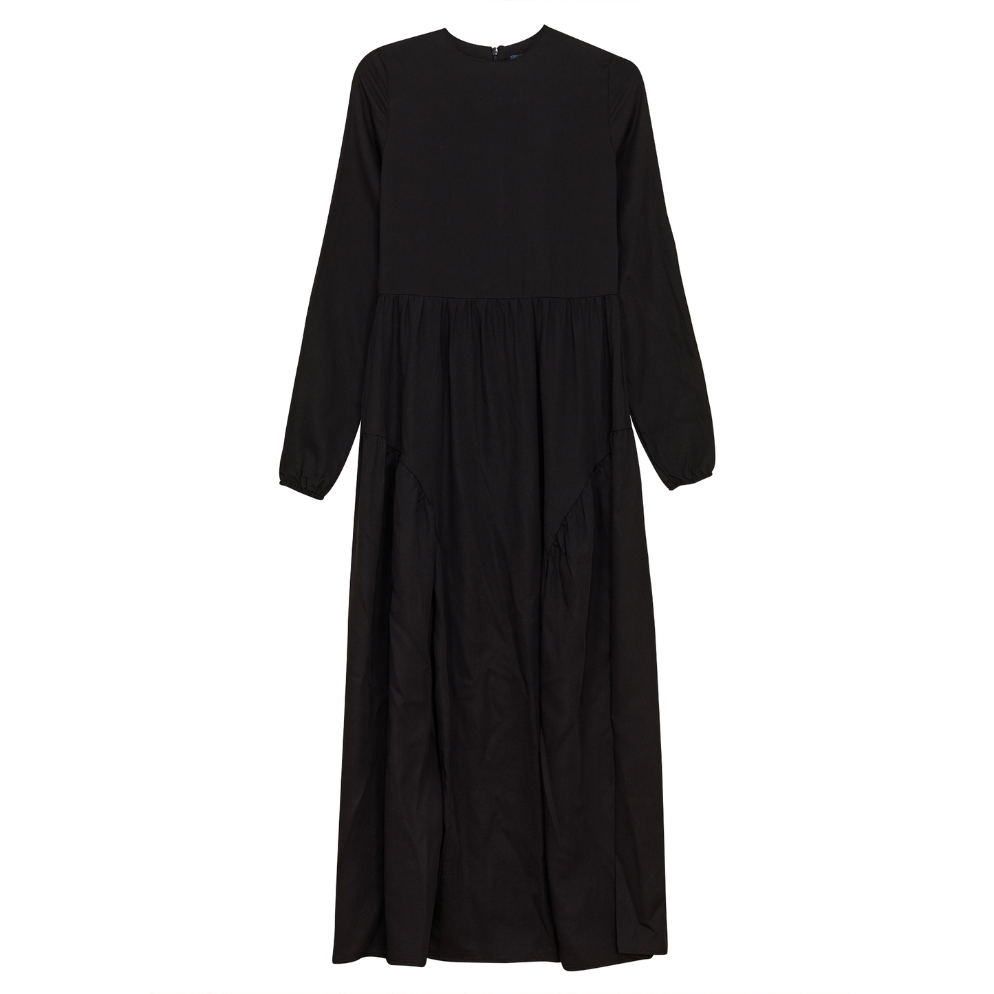 Midi Woven Dress Black