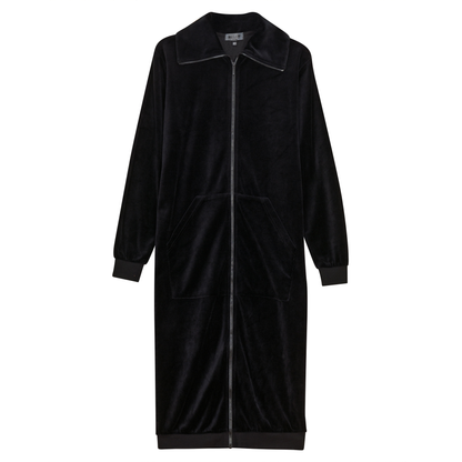 Cotton Velour Dress Black