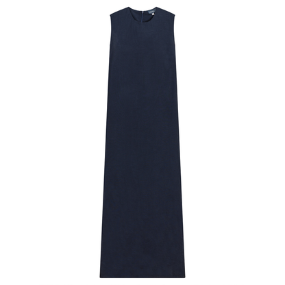 V-Neck Suede Jumper Midnight Blue