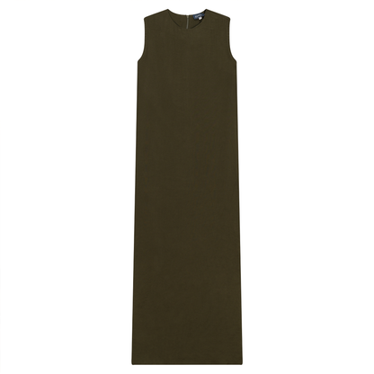 V-Neck Suede Jumper Olive