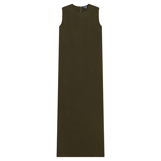 V-Neck Suede Jumper Olive