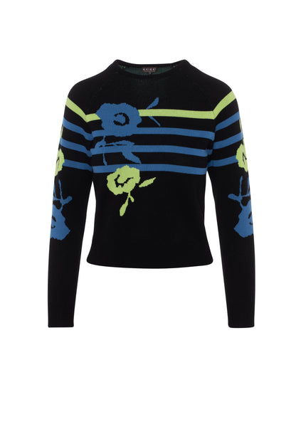 Striped knit Sweater Black