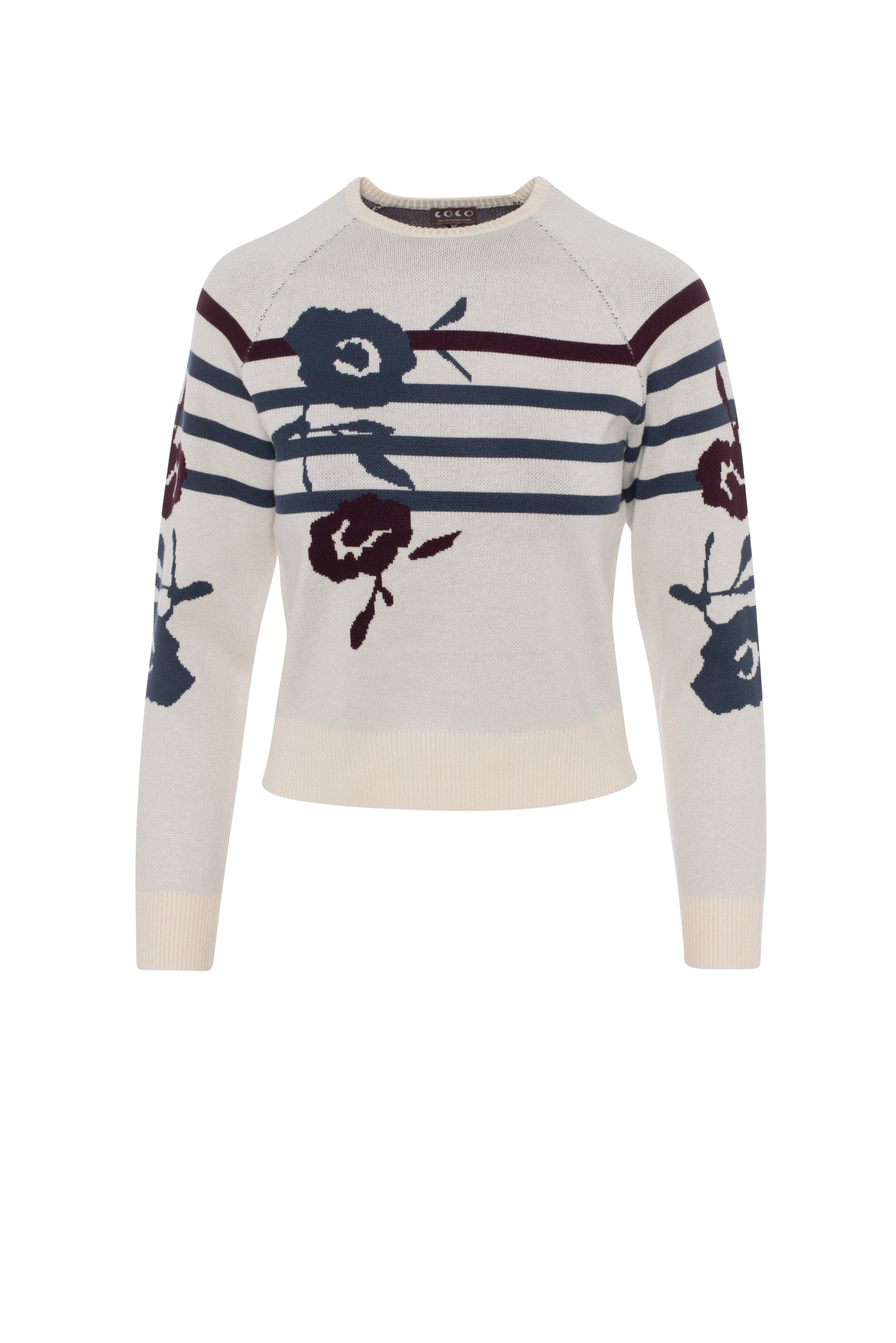 Striped knit Sweater Cream