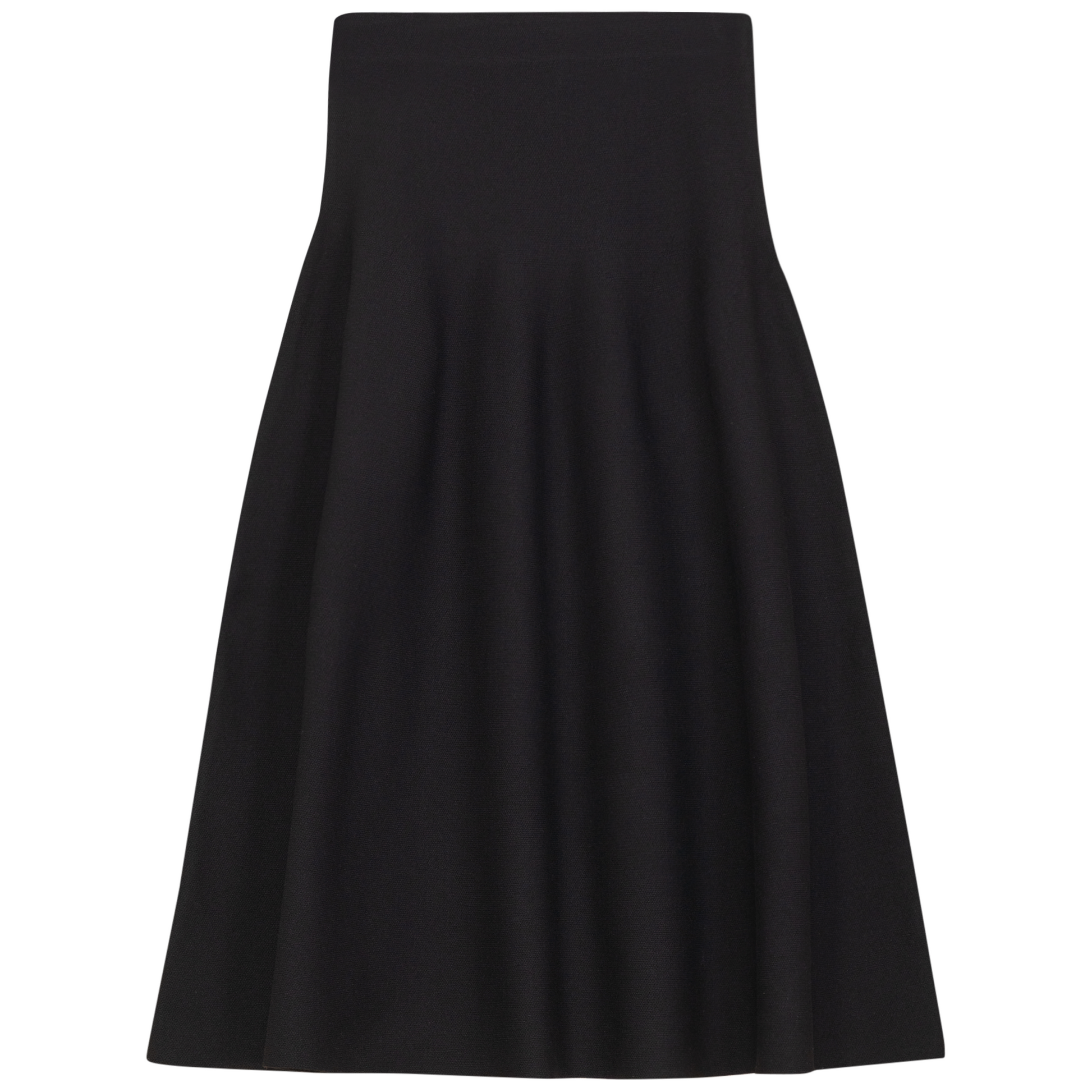 A Line Knit Skirt Black
