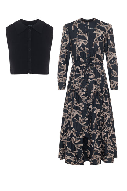 Cropped Midi Dress Set