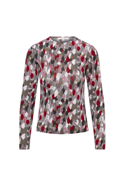 Printed Tee Grey Red