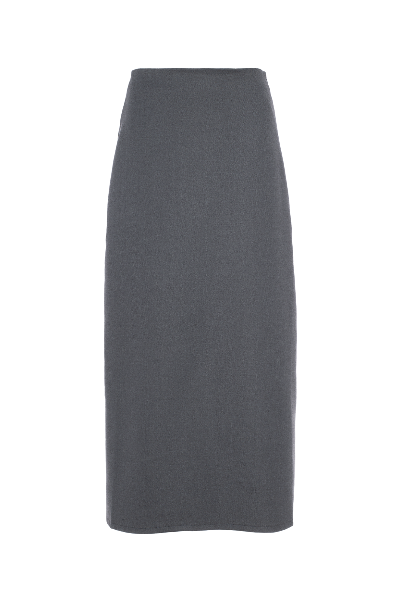 Cool Wool Midi A Line Strap Skirt Medium Grey Mix