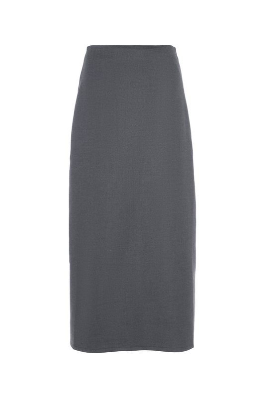 Cool Wool Midi A Line Strap Skirt