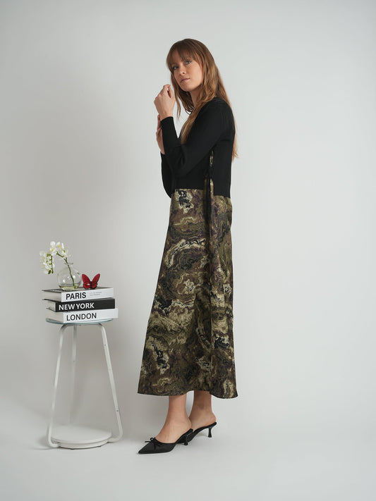 Cropped Double Tie Sweater