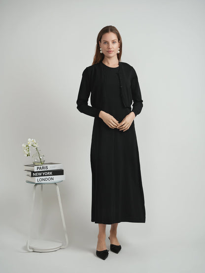 Cropped Open Knit Cardigan