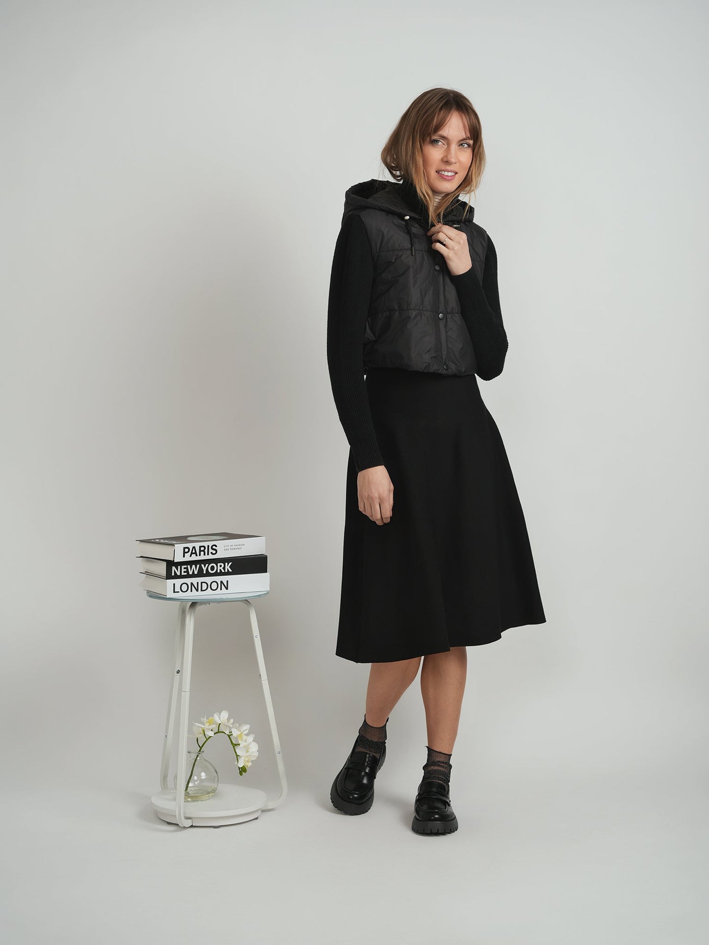 Quilted Sweater Combo Jacket