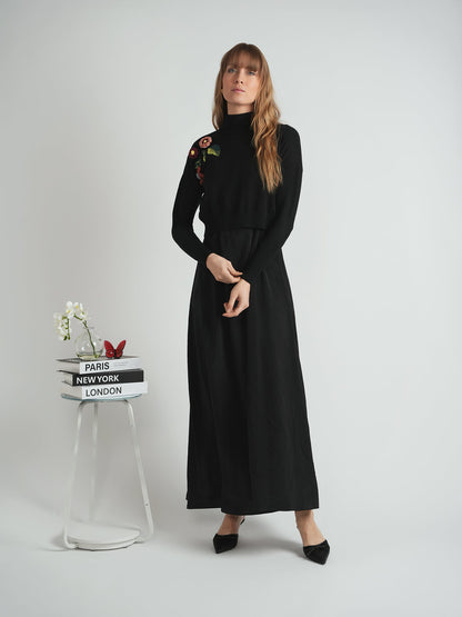 Cropped Applique SweaterJumper Set