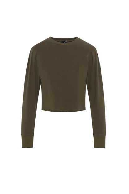 Vneck Sweatshirt Dark Olive