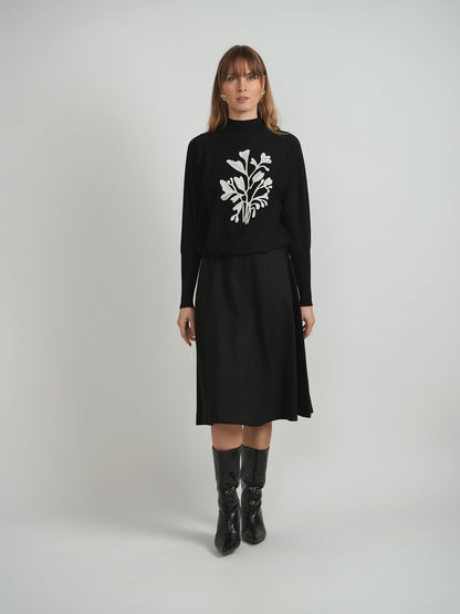 Dolman Sweater With Print