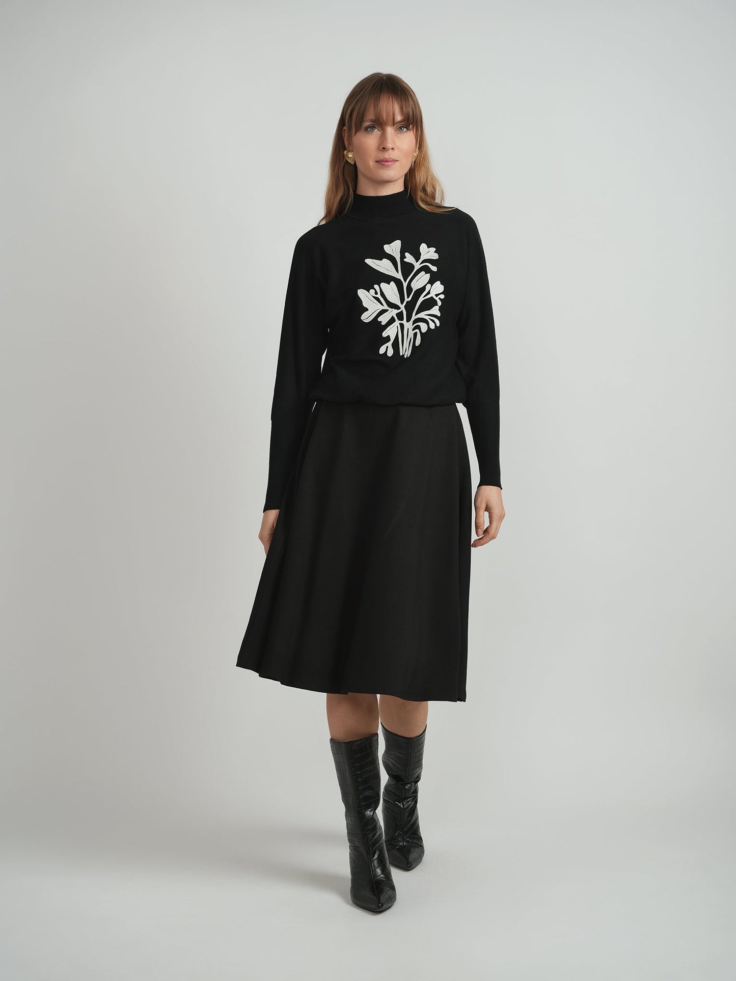 Dolman Sweater With Print