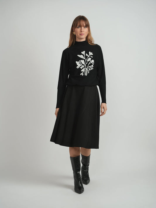 Dolman Sweater With Print