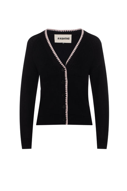 Chenille Cardigan Black