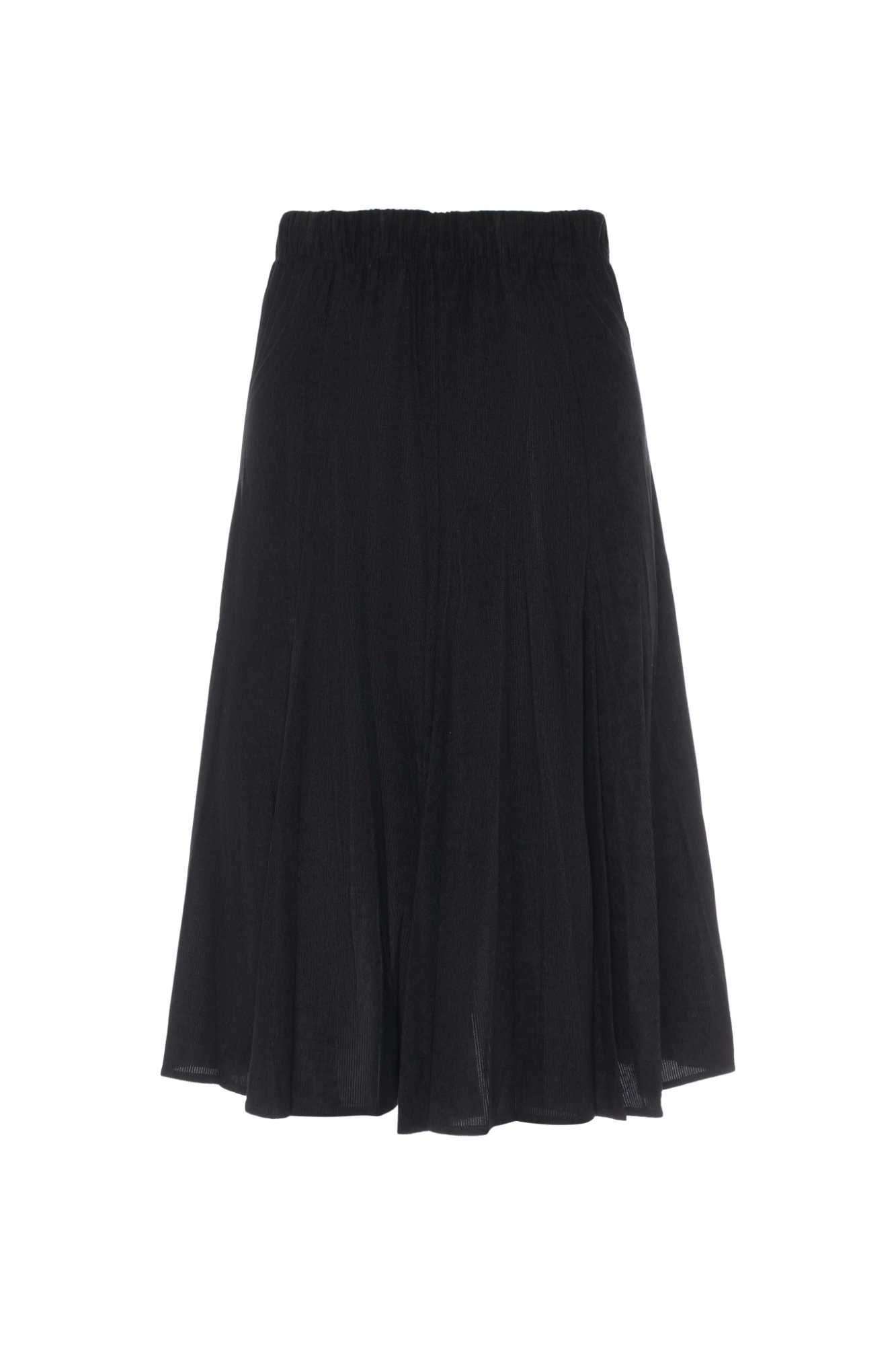 Corduroy Burst Pleated Skirt Black