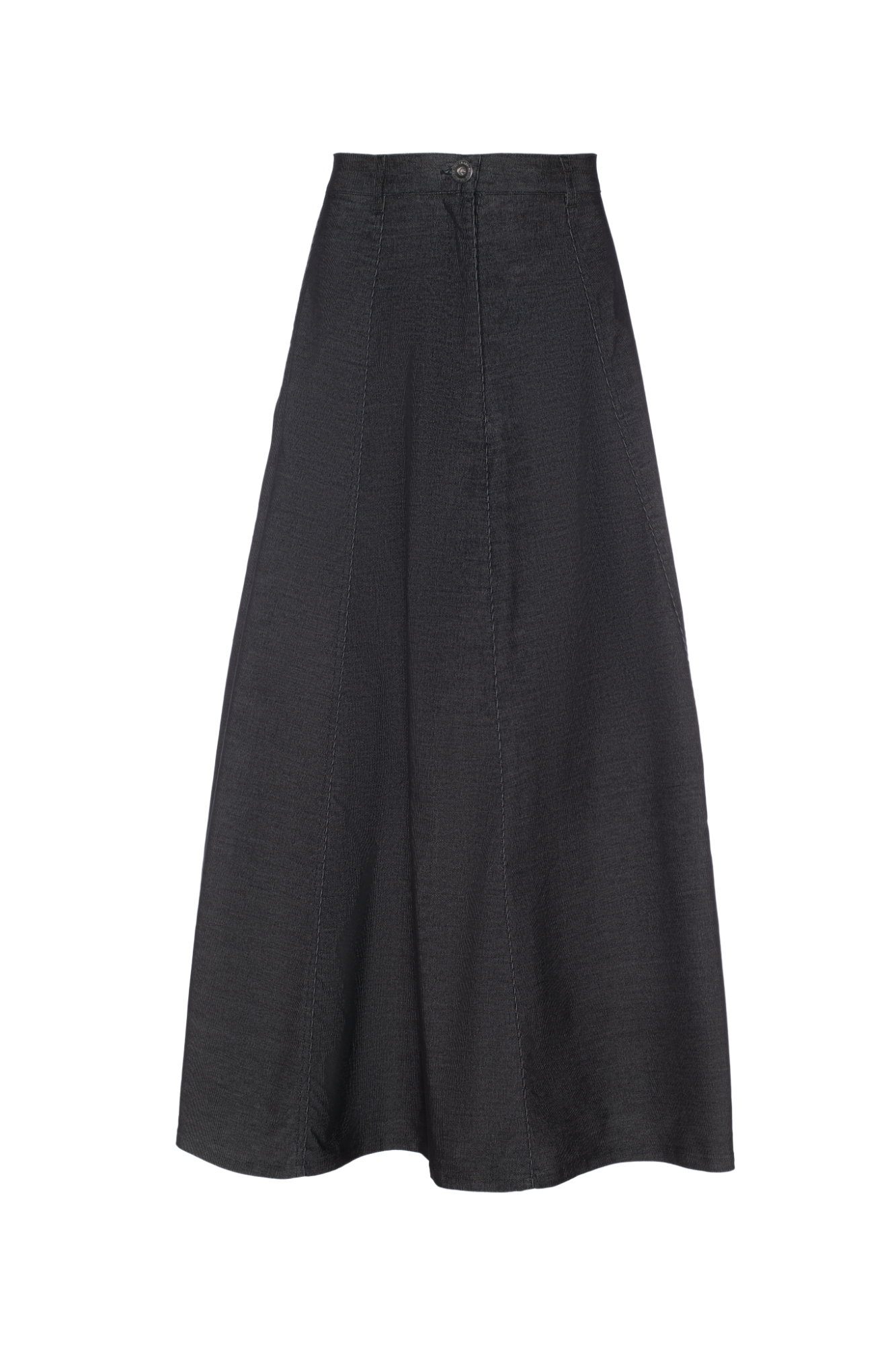 Cotton Maxi A Line Skirt Black