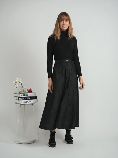 Cotton Maxi A Line Skirt