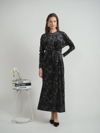 Printed Velour Maxi Jumper Set