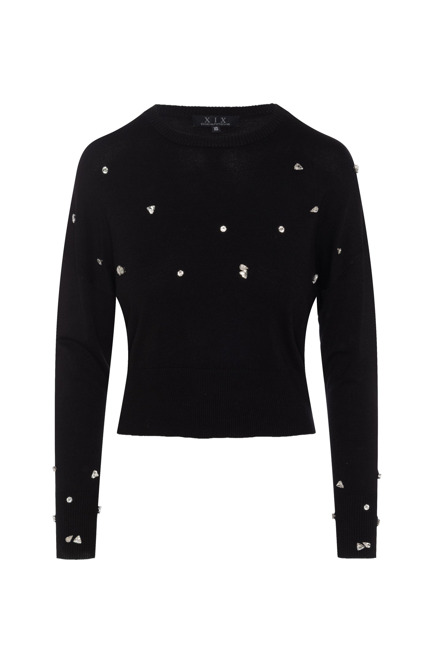 Diamond Sparkled Sweater Black