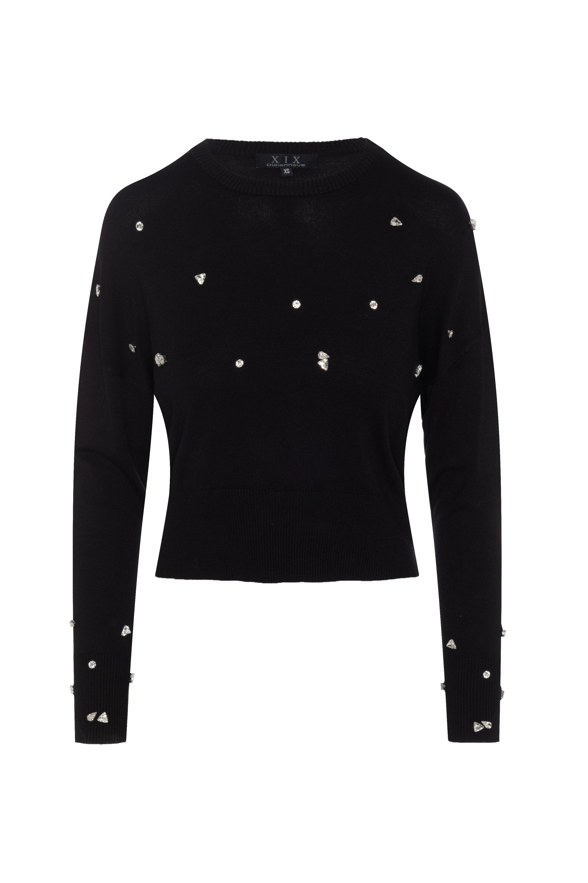 Diamond Sparkled Sweater Black
