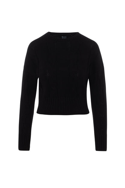 Cable Sweater Black