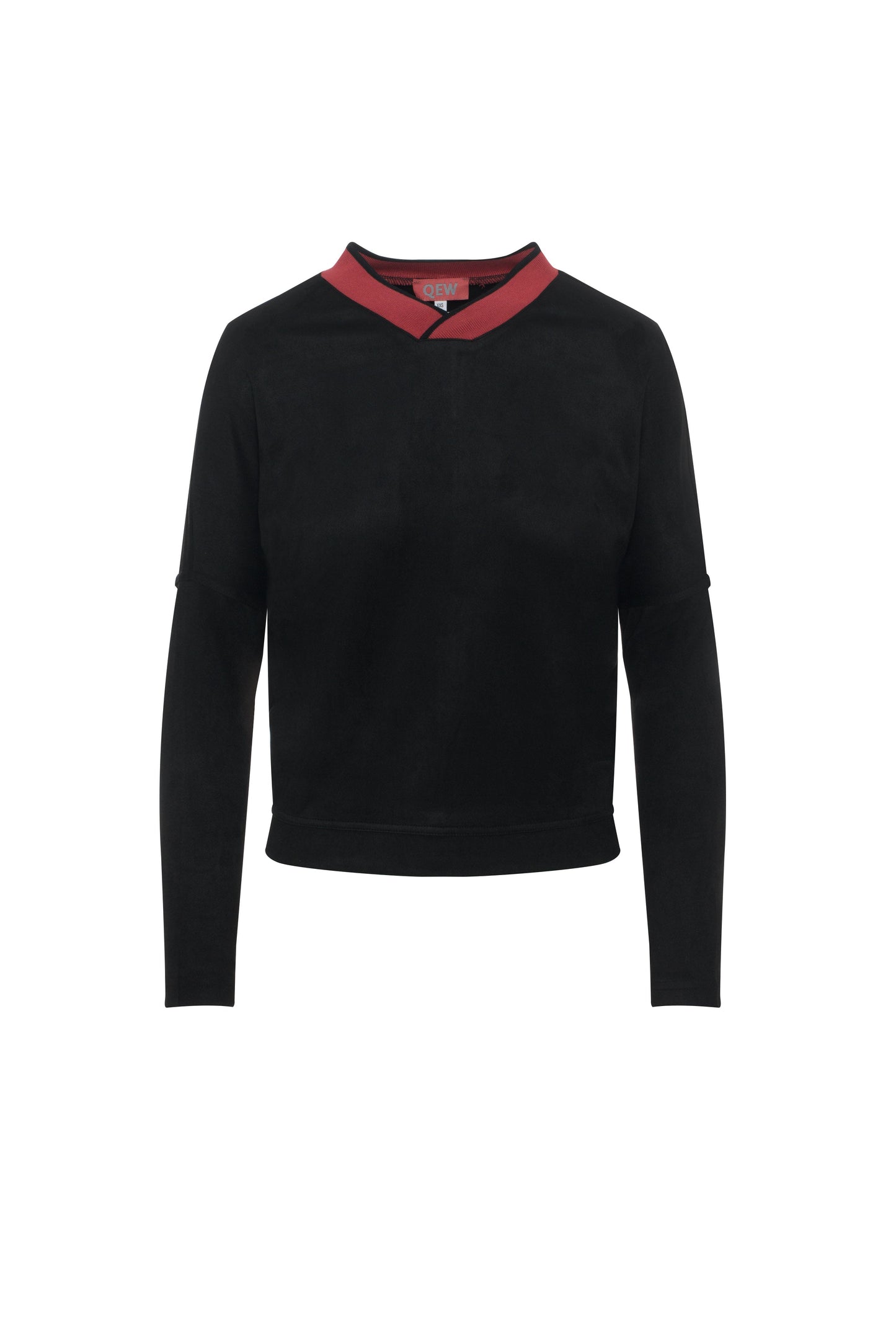 Suede Dolman Sweatshirt Black