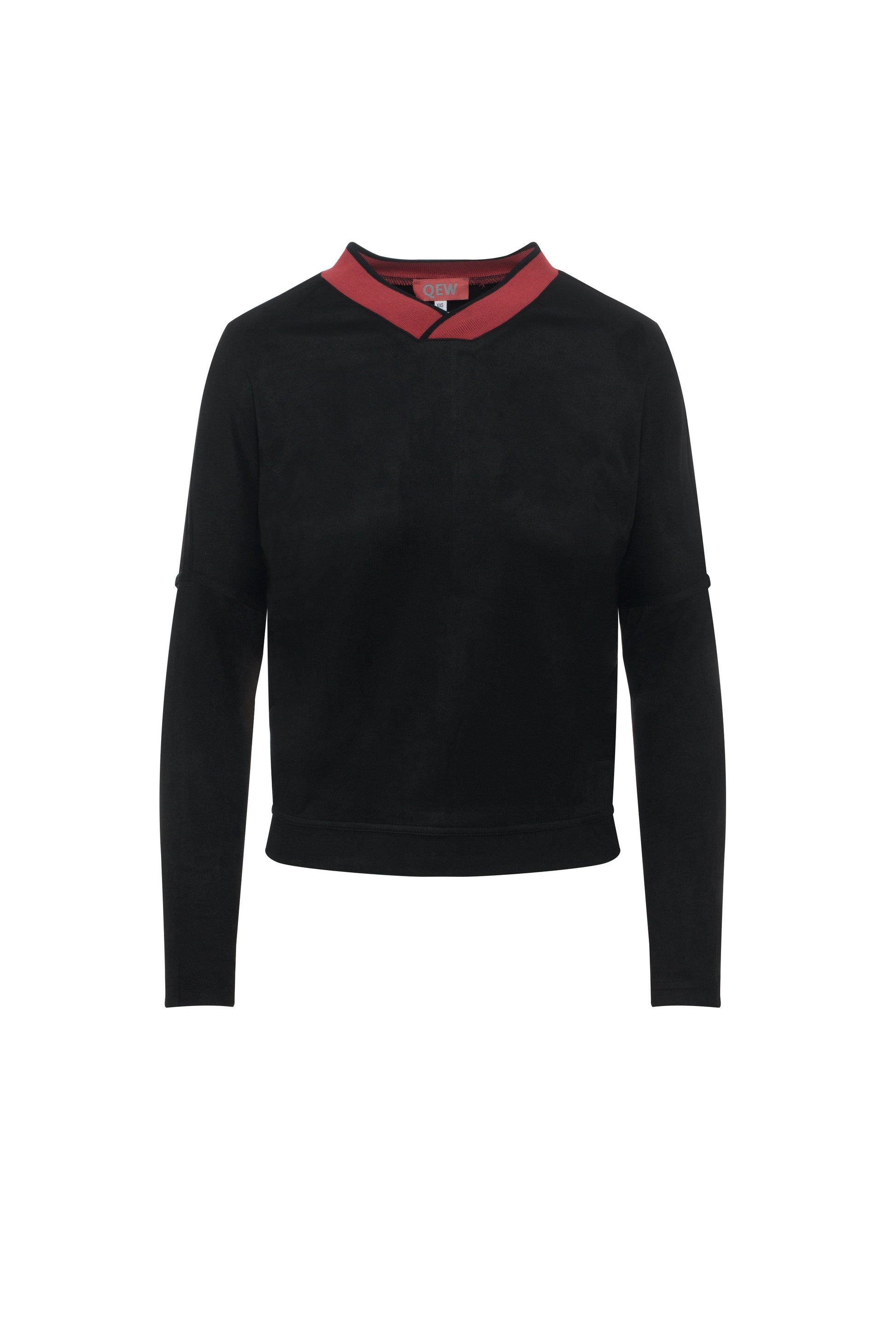 Suede Dolman Sweatshirt Black