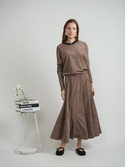 Suede Dolman Sweatshirt