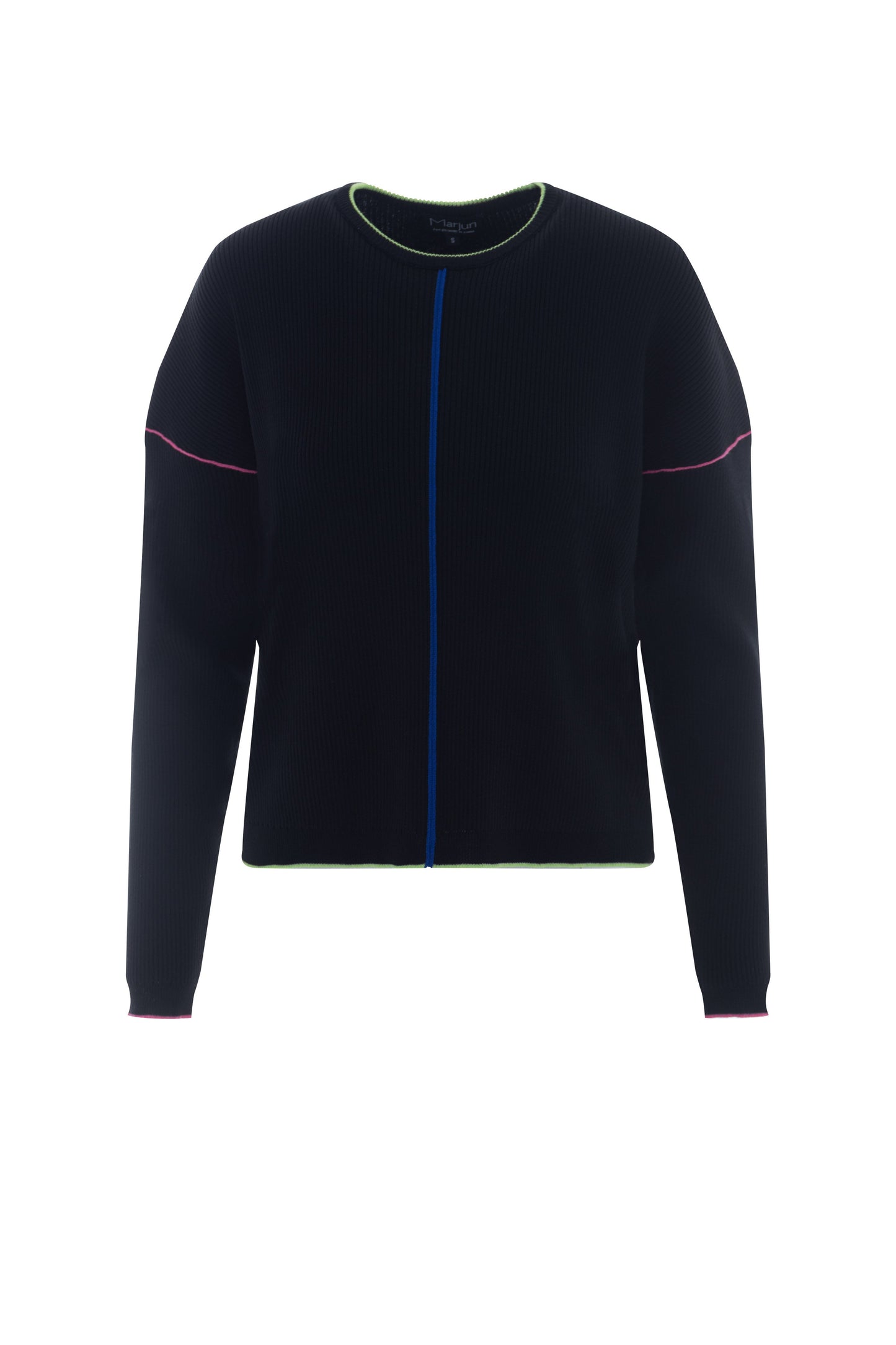 Contrast Stitch Sweater Black