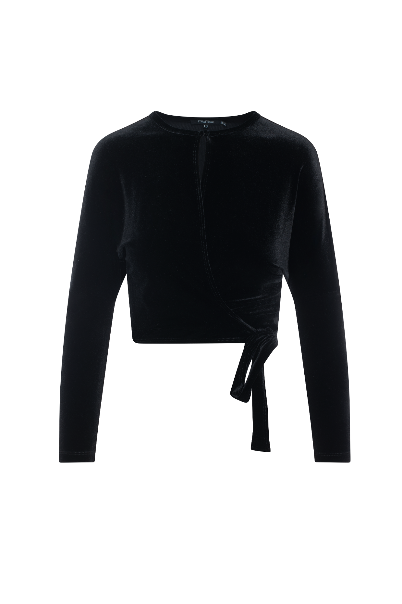 Velour Tie Bolero Black