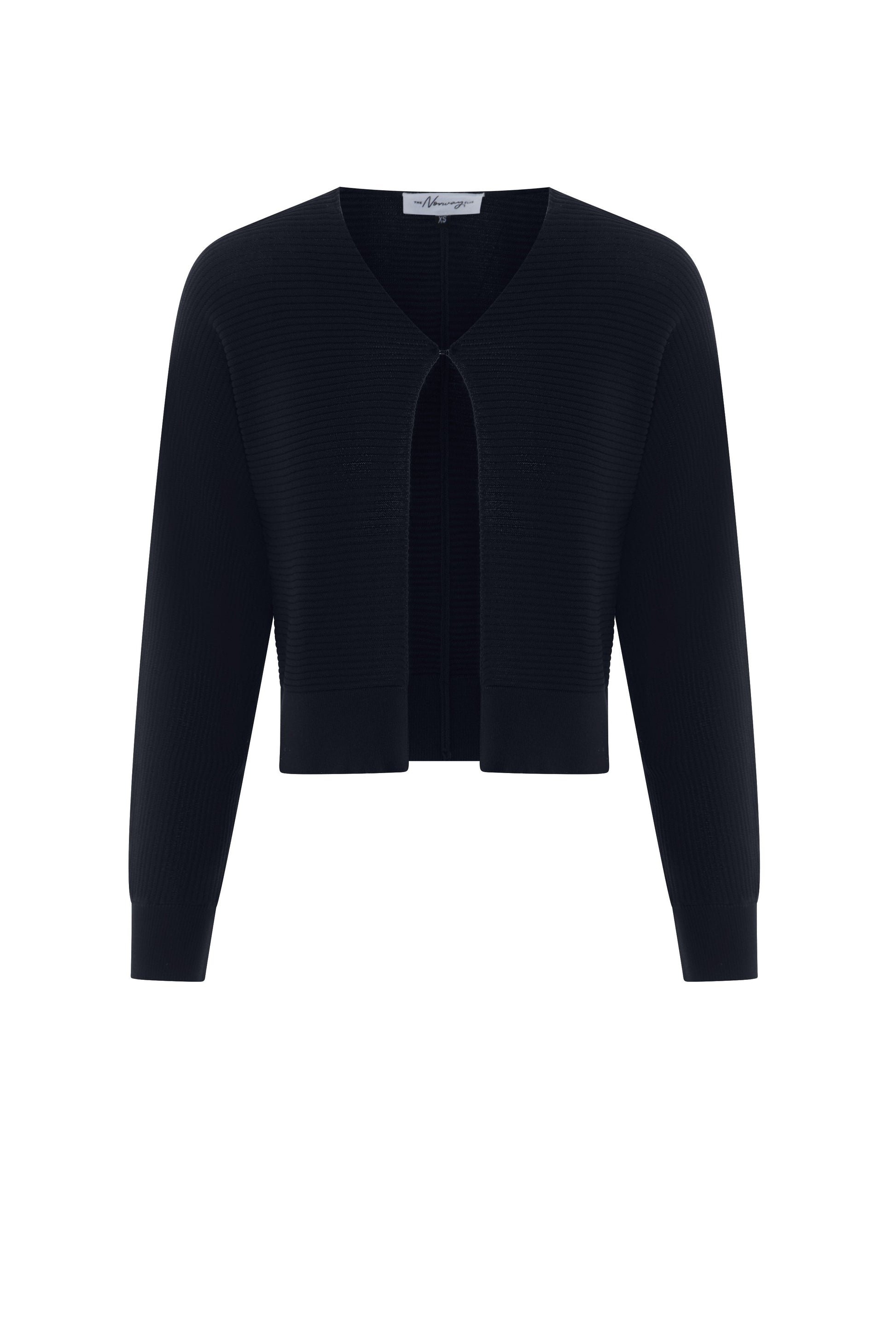 Cropped Knit Bolero Black