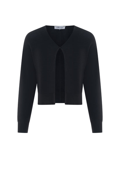 Cropped Knit Bolero Dark Olive