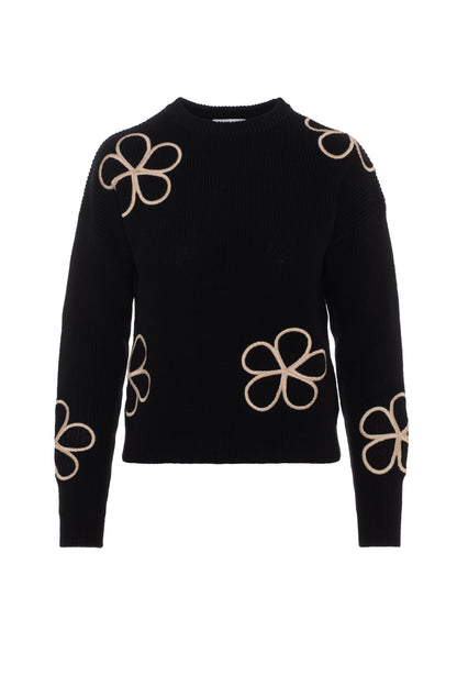 Embroidered Sweater Black