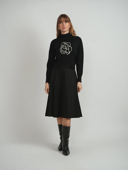 Cropped Knit Turtle Neck