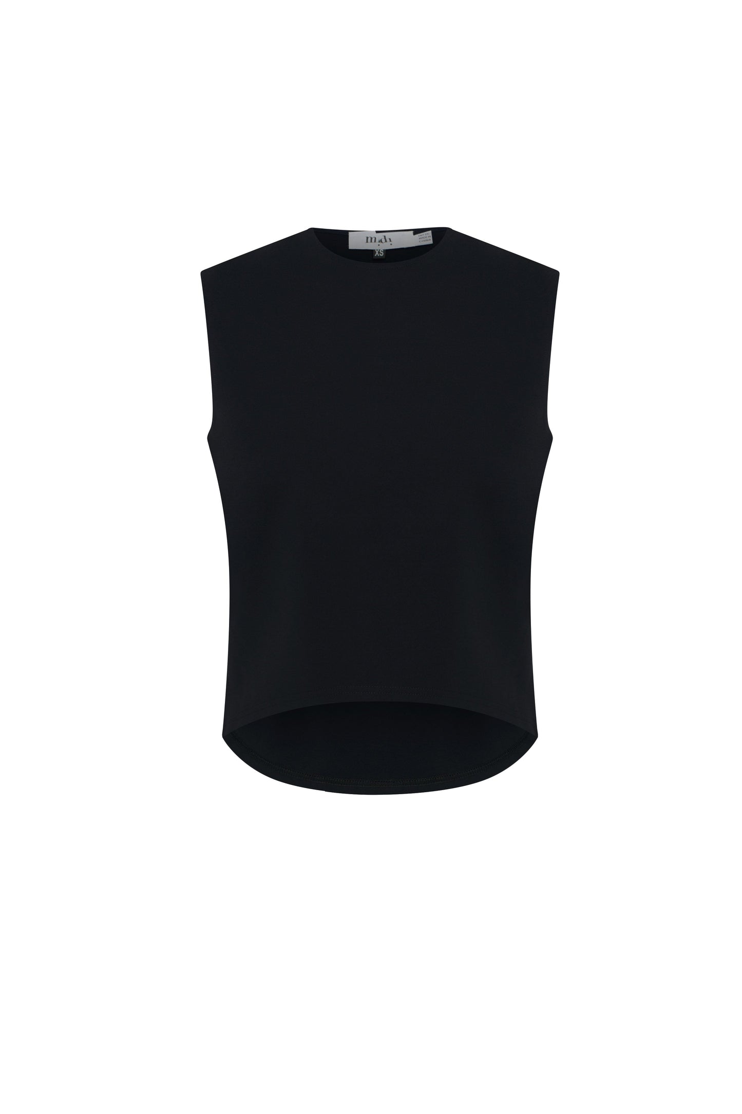 Ponte High Low Vest Black