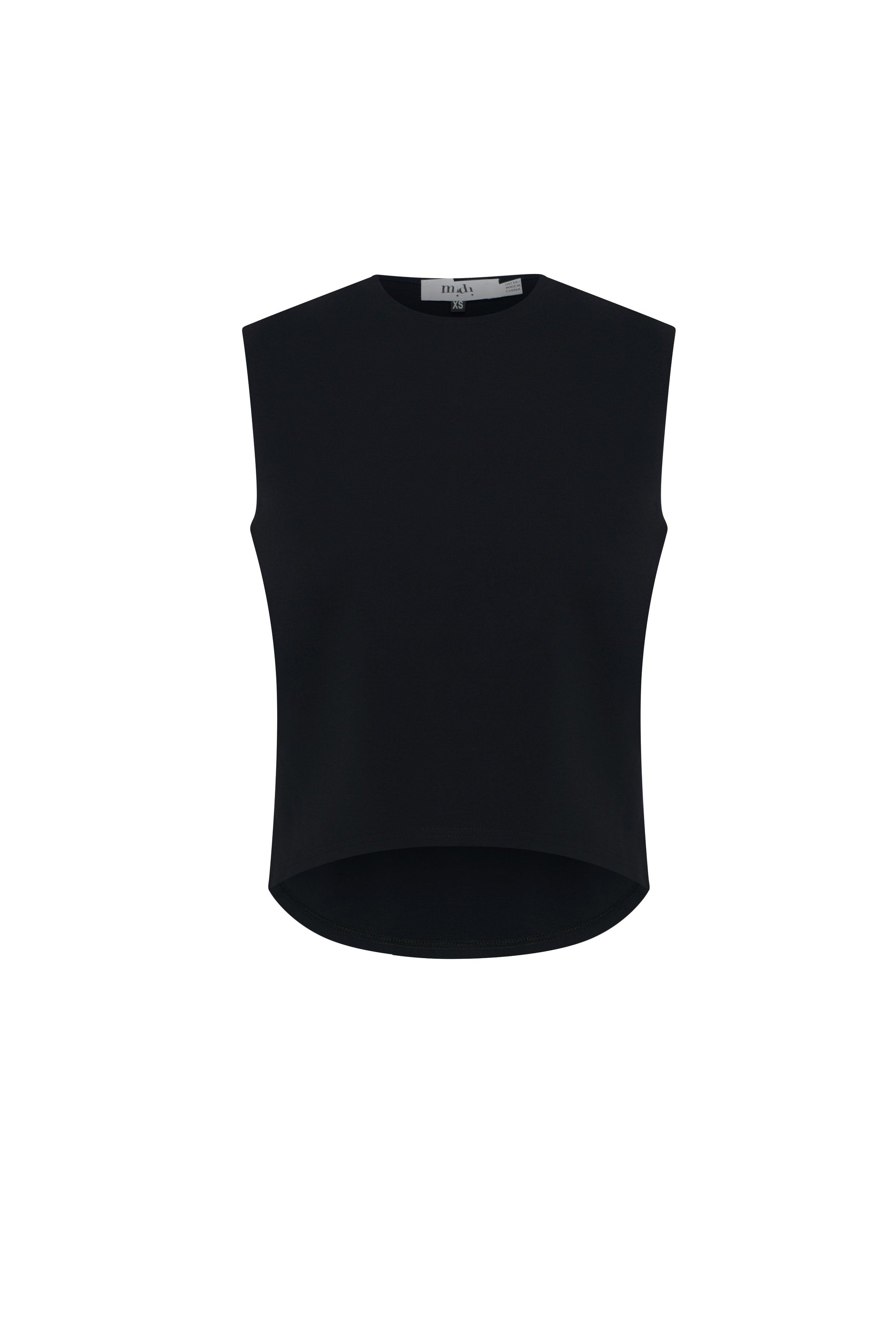 Ponte High Low Vest Black