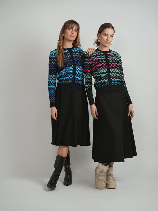 Crochet Multi Color Chevron Cardigan