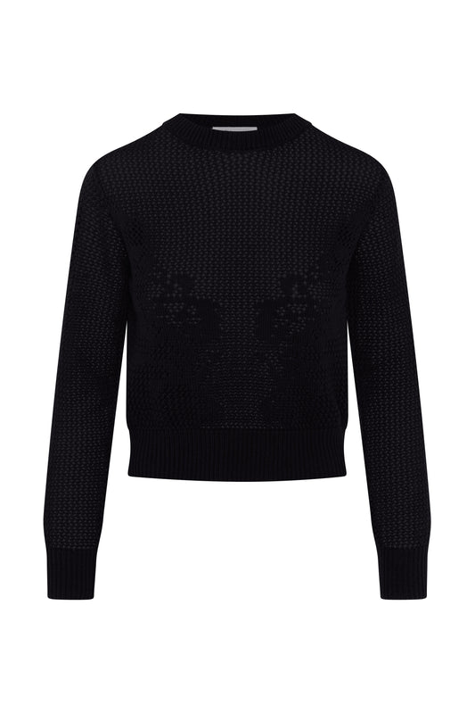 Crochet Design Cropped Sweater