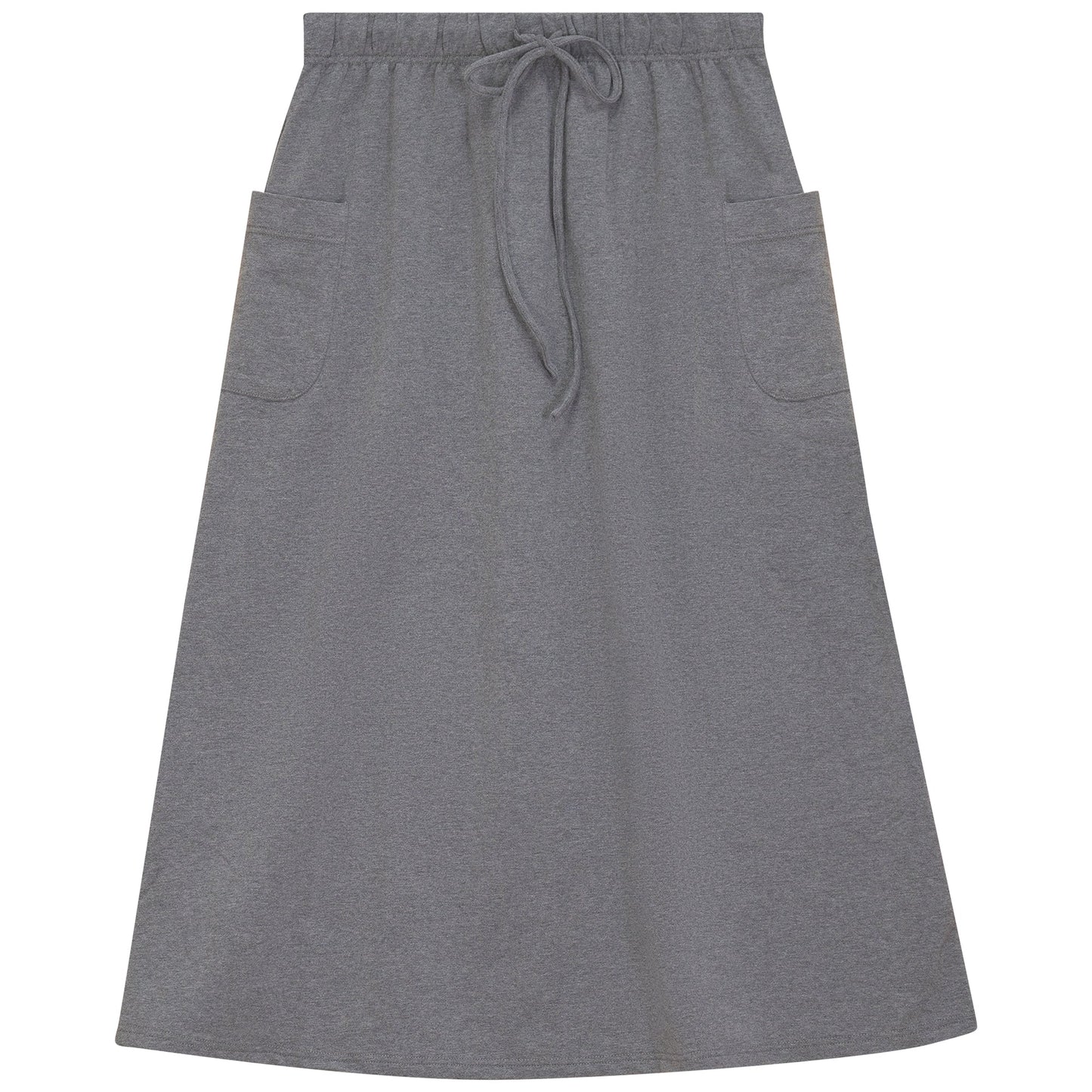 Pull On Midi Sweat Skirt Medium Grey Mix