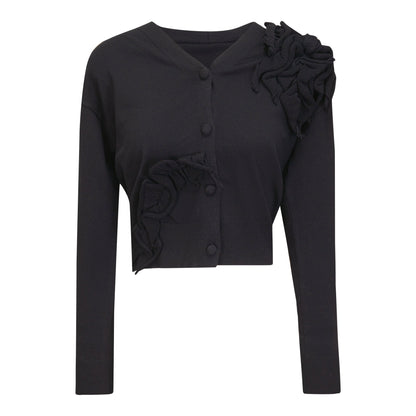 Cropped Flower Cardigan