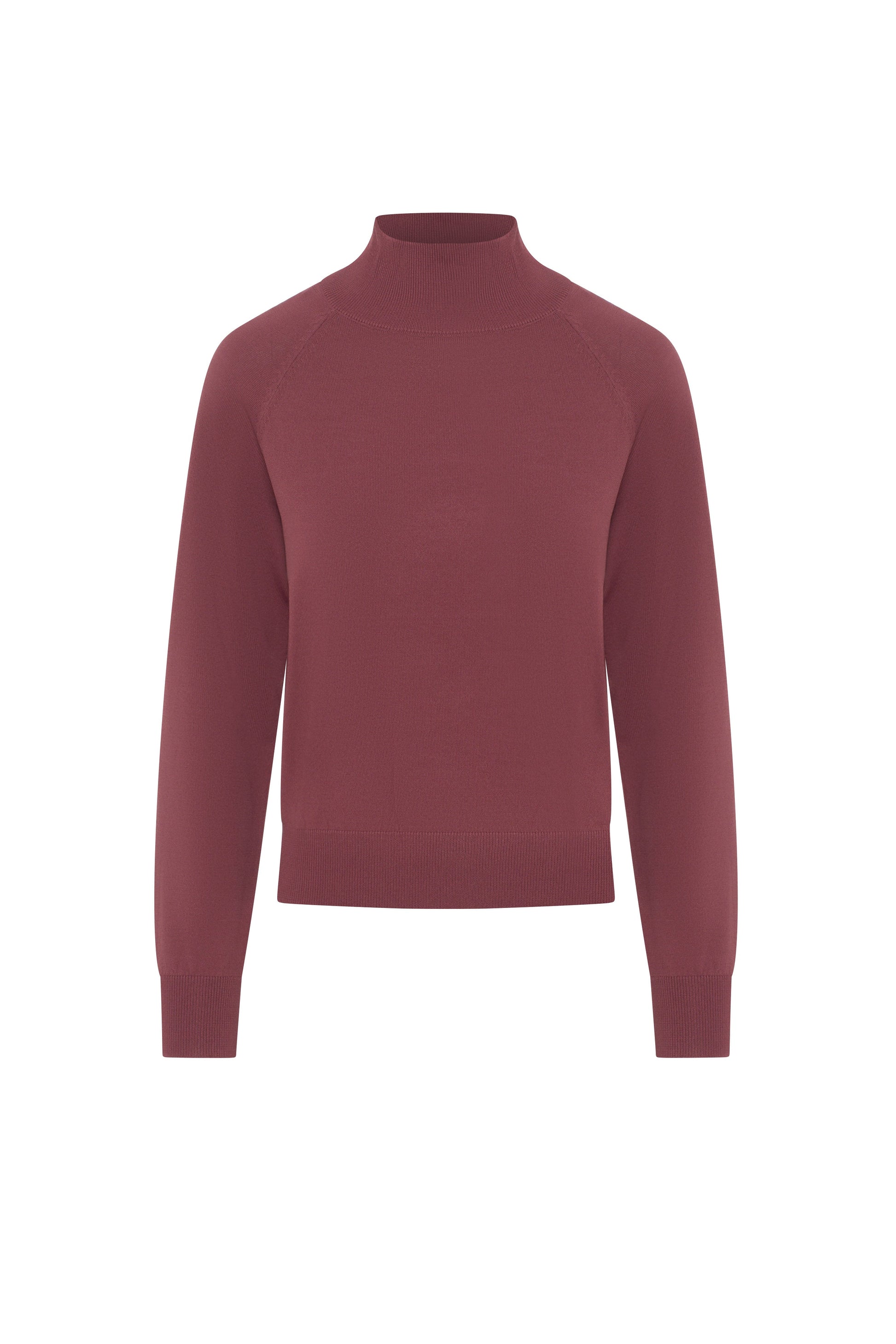 Raglan Sleeves Mock Neck Sweater Champagne