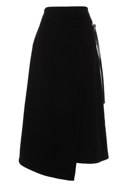 Wool Wrap Skirt Black