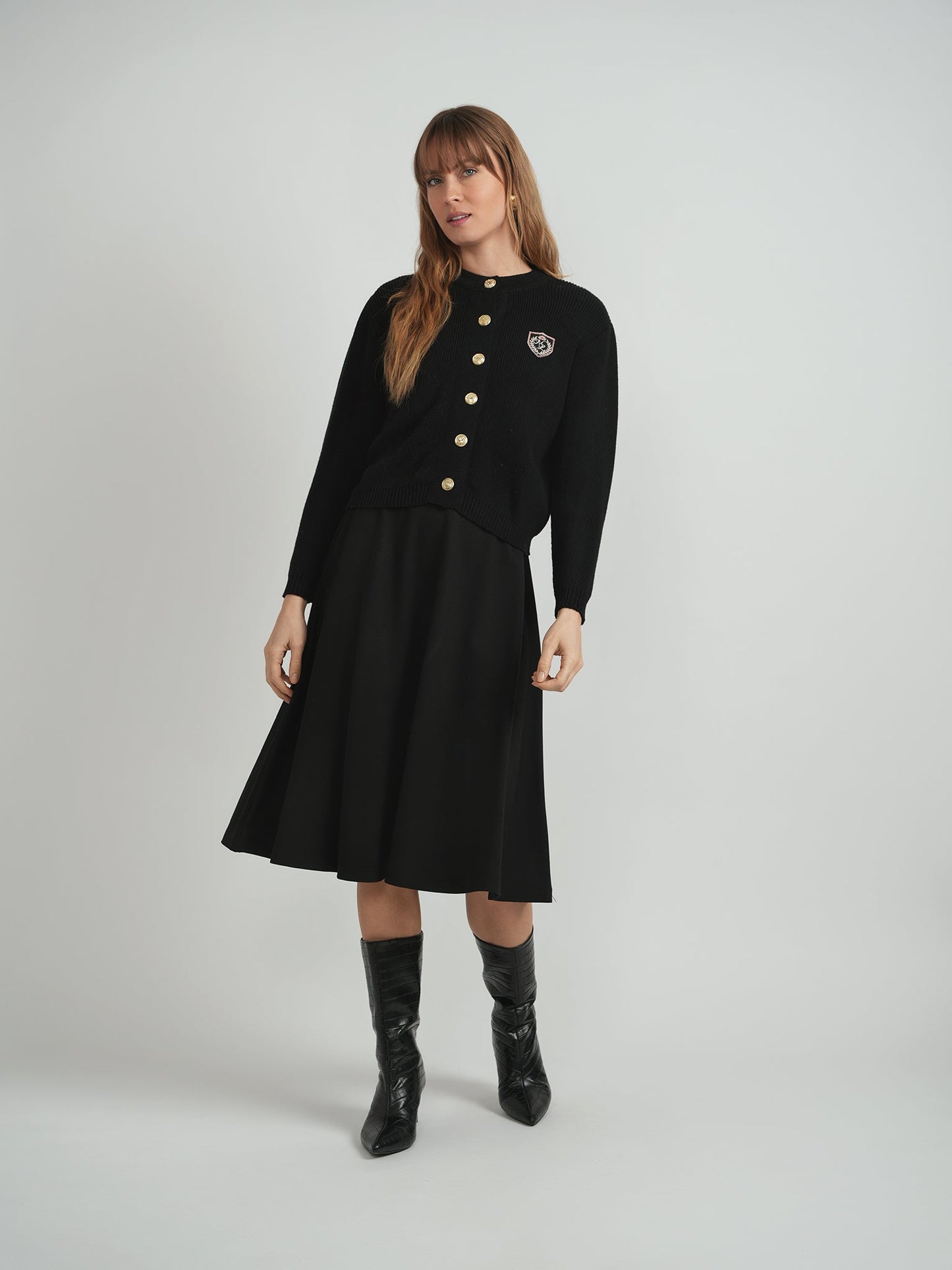 Emblem Knit Cardigan