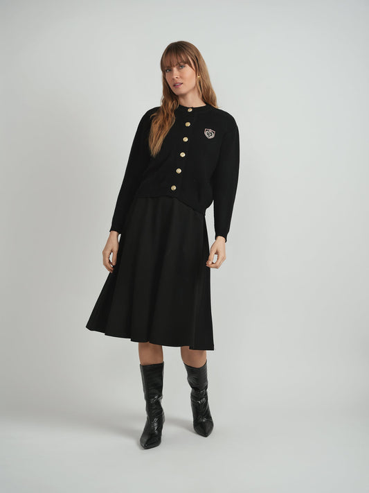 Emblem Knit Cardigan