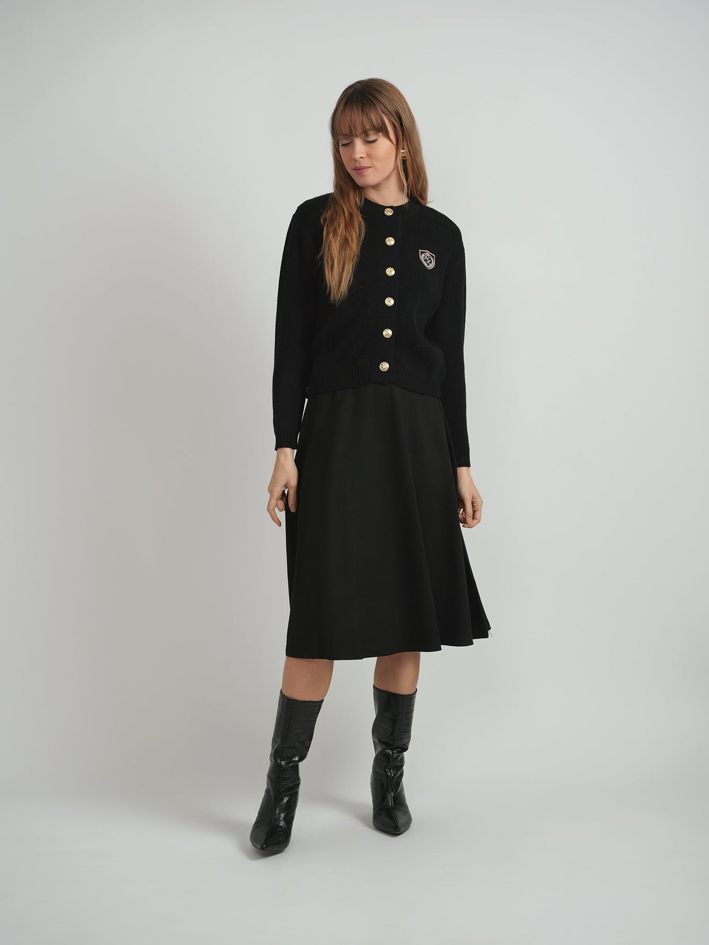 Emblem Knit Cardigan