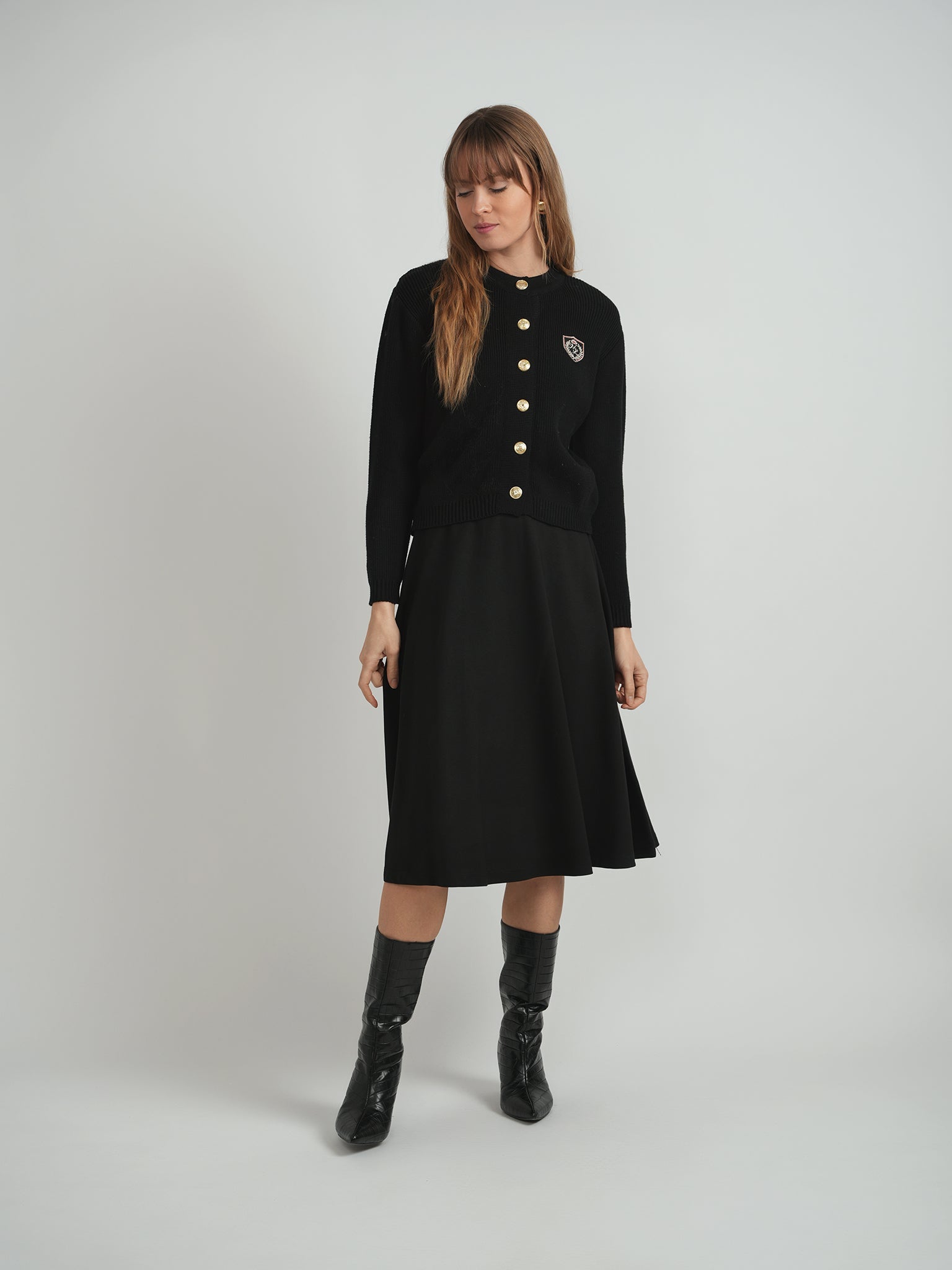 Emblem Knit Cardigan